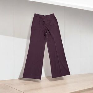 Nic & Zoe Womens Dress Pant Size 6 Inseam 30" Waits 30"  Burgundy Bootcut Leg